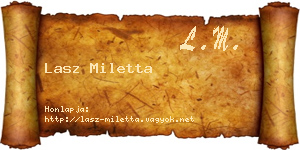 Lasz Miletta névjegykártya